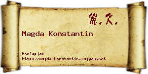 Magda Konstantin névjegykártya